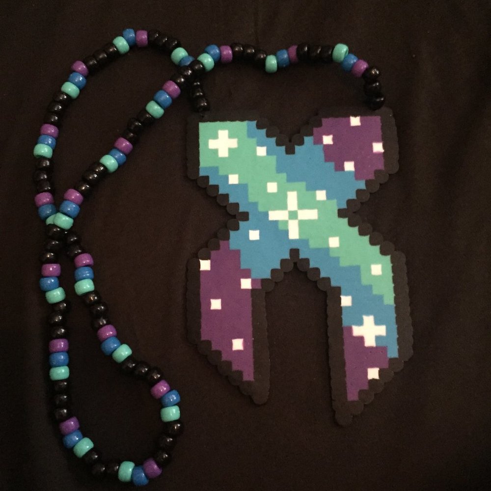 Excision perler bead necklace